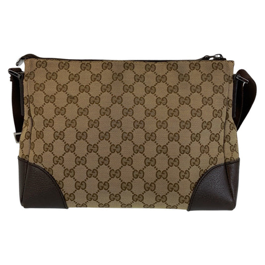 GUCCI Shoulder Bag 114273 GG canvas, leather Brown Crossbody Shoulder Bag Messenger Bag Women
