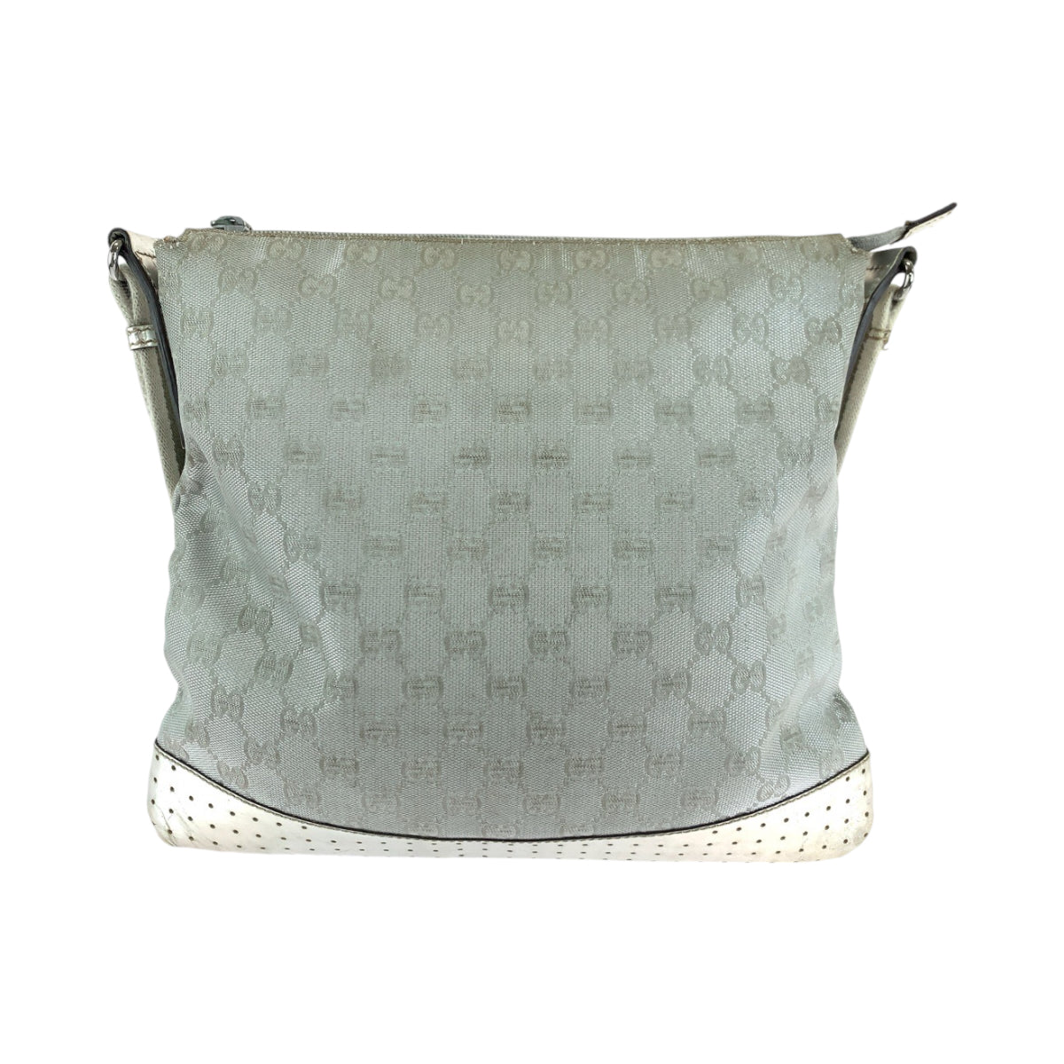 GUCCI Shoulder Bag 145857 GG canvas, enamel Silver SilverMetal Shoulder Bag pochette Women