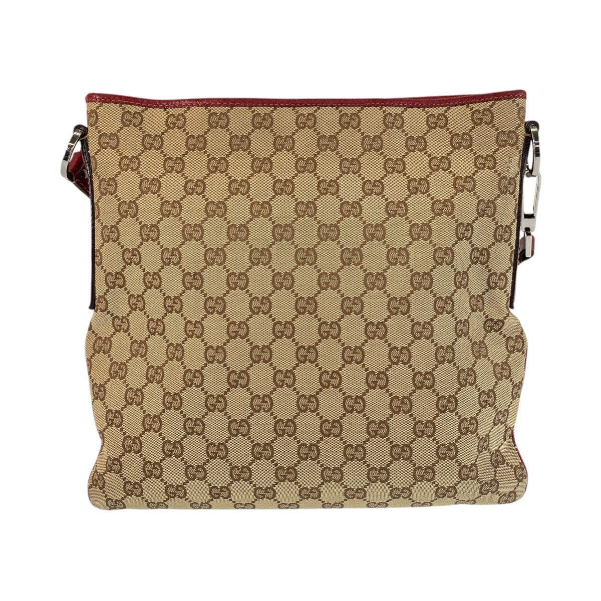 GUCCI Shoulder Bag 113013 GG canvas, leather Beige red Shoulder Bag Messenger bag Women