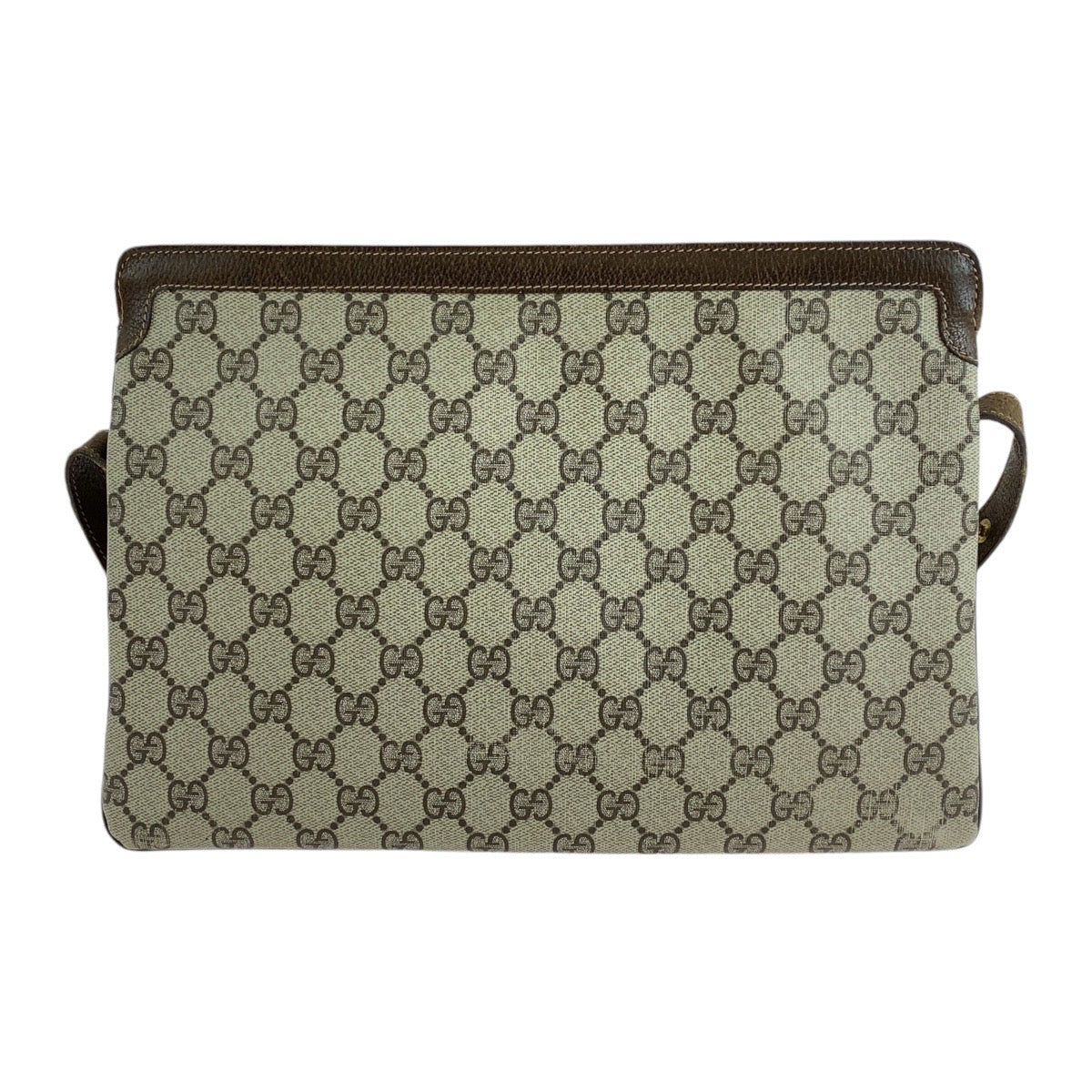 GUCCI Shoulder Bag 001 16 4035 GG Supreme canvas, leather Brown Gold Metal Crossbody Shoulder Bag Sherry line Old Gucci Women
