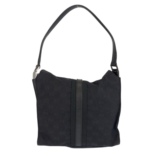 GUCCI Shoulder Bag 001 3734 GG canvas, leather Black black Shoulder Bag Jackie Women