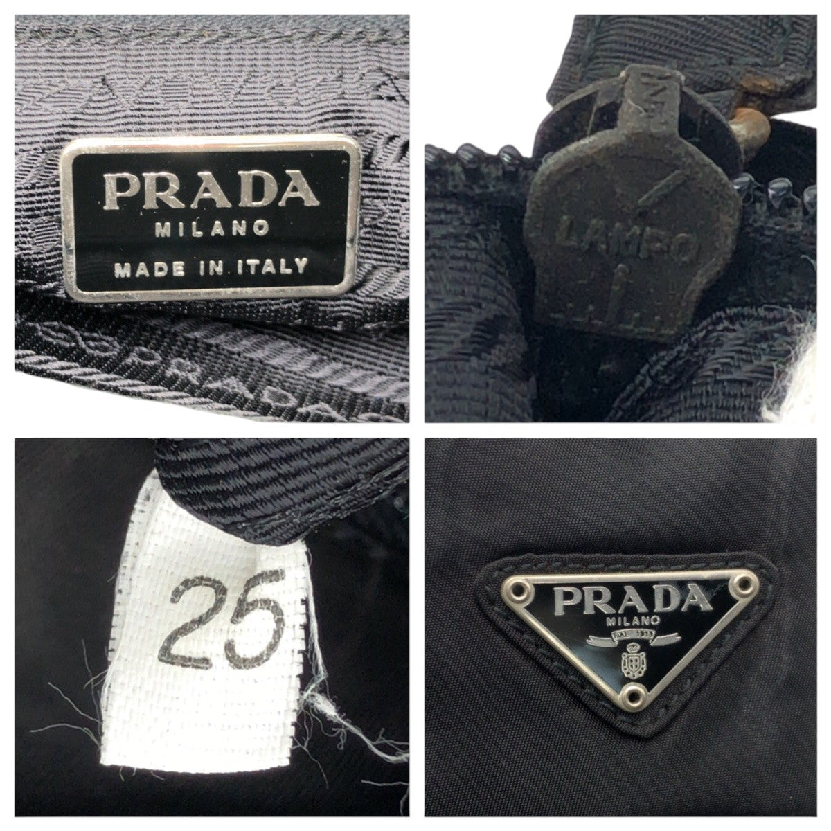 PRADA Tote Bag Nylon Black black Tote Bag Shoulder Bag Handbag Test Triangular logo Women