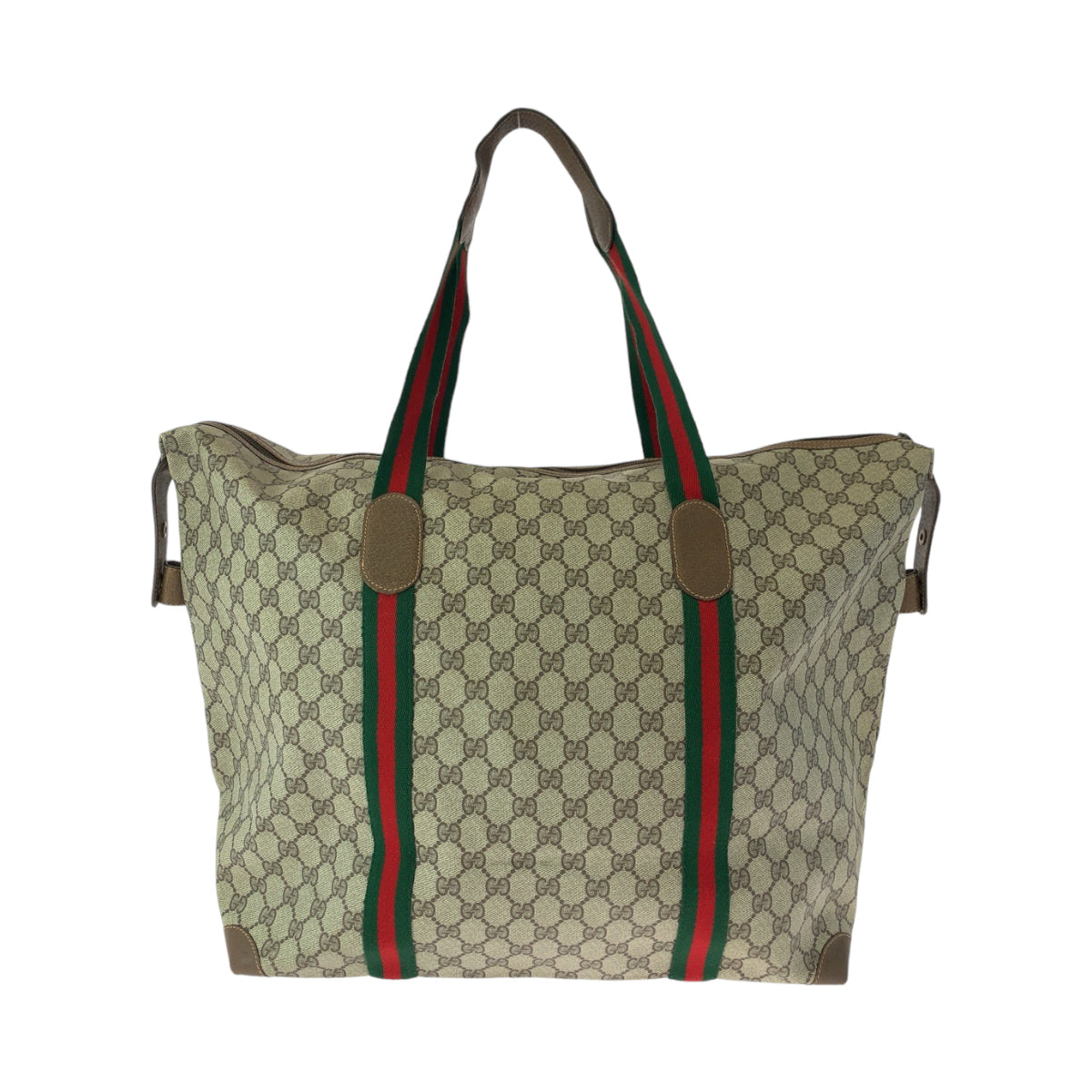 GUCCI Boston Duffel bag 89 19 012 GG Supreme Canvas Beige brown Old Gucci Shelly Line