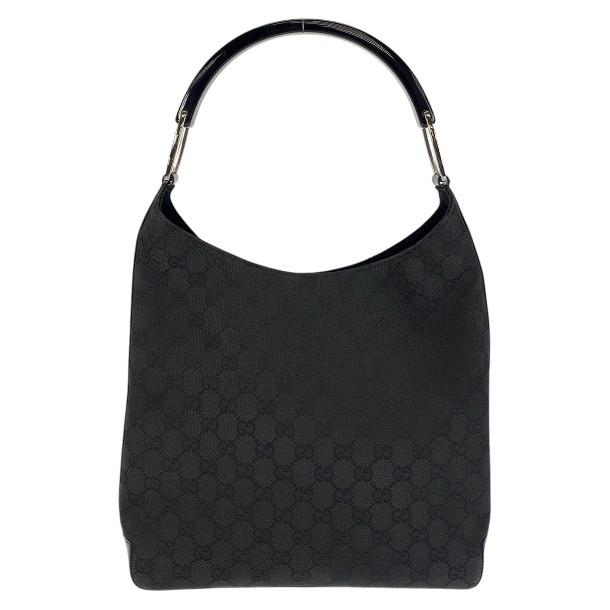 GUCCI Shoulder Bag 001 3752 GG canvas, plastic Black SilverMetal Women