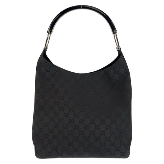 GUCCI Shoulder Bag 001 3752 GG canvas, plastic Black SilverMetal Women