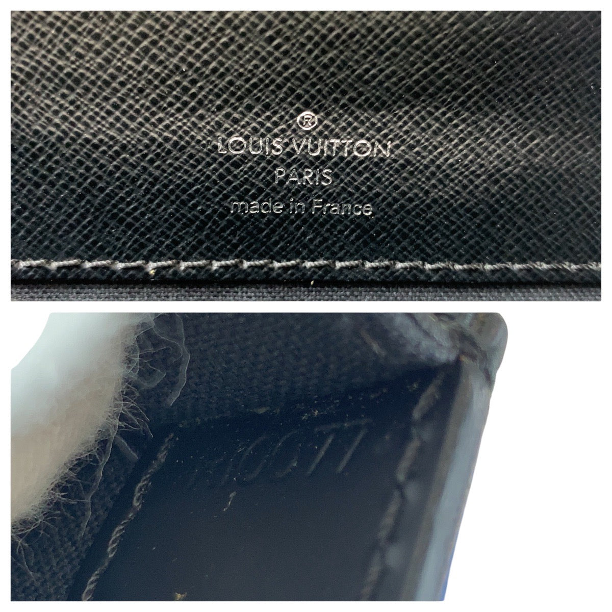LOUIS VUITTON Business bag M31042 leather Black Ardoise SilverMetal Business bag briefcase Taiga Robusto 2 mens