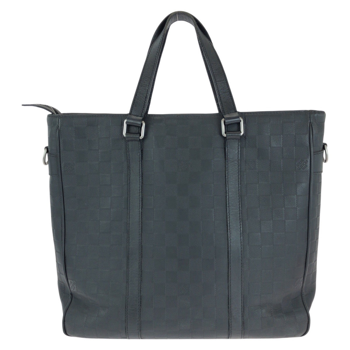 LOUIS VUITTON Business bag N41467 leather Black Gunmetal Business bag Tote Bag Damier Anfini Tadao PM mens