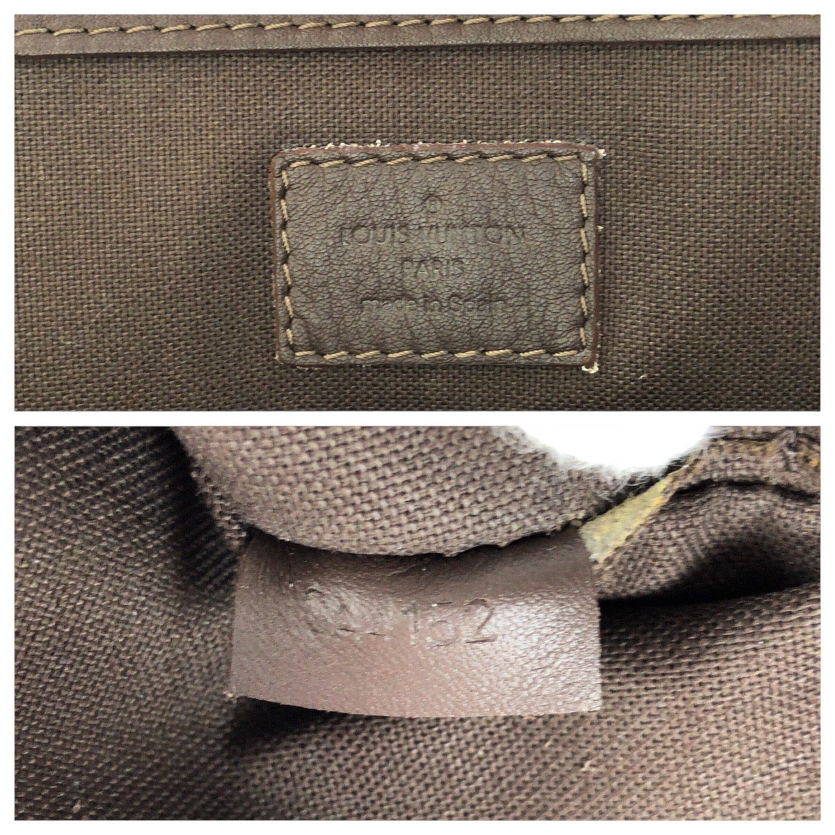 LOUIS VUITTON Business bag N41229 leather Meteor Brown Gunmetal Business Bag Tote Bag Shoulder Bag 2way Damier Anfini Neo Tadao mens