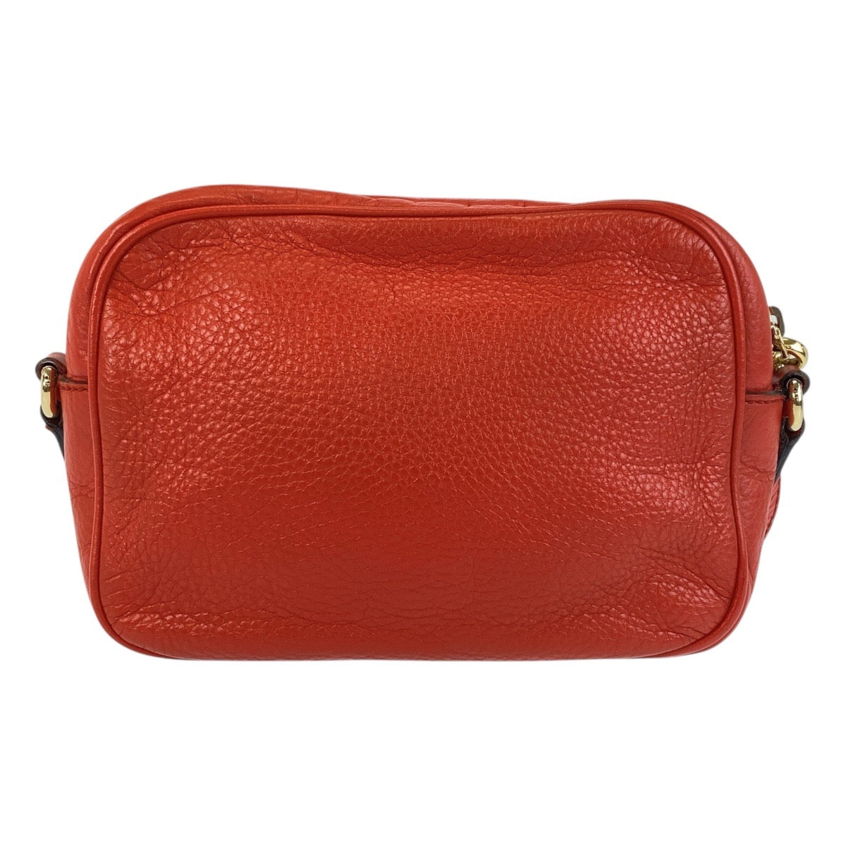 GUCCI Shoulder Bag 308364 leather Red Gold Metal Crossbody Shoulder Bag Pochette Soho Interlocking Women