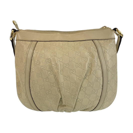 GUCCI Shoulder Bag 203257 leather Ivory White Gold Metal Crossbody Shoulder Bag Messenger Bag Abby Guccissima Women