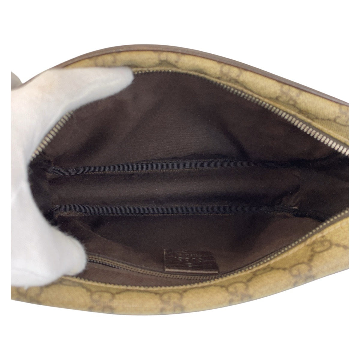 GUCCI Shoulder Bag 114291 GG Supreme canvas, leather Brown beige Crossbody Shoulder Bag Pochette Women