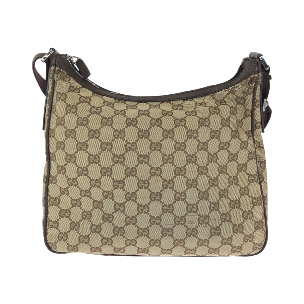 GUCCI Shoulder Bag 131211 GG canvas Beige Brown SilverMetal Shoulder Bag Crossbody Women