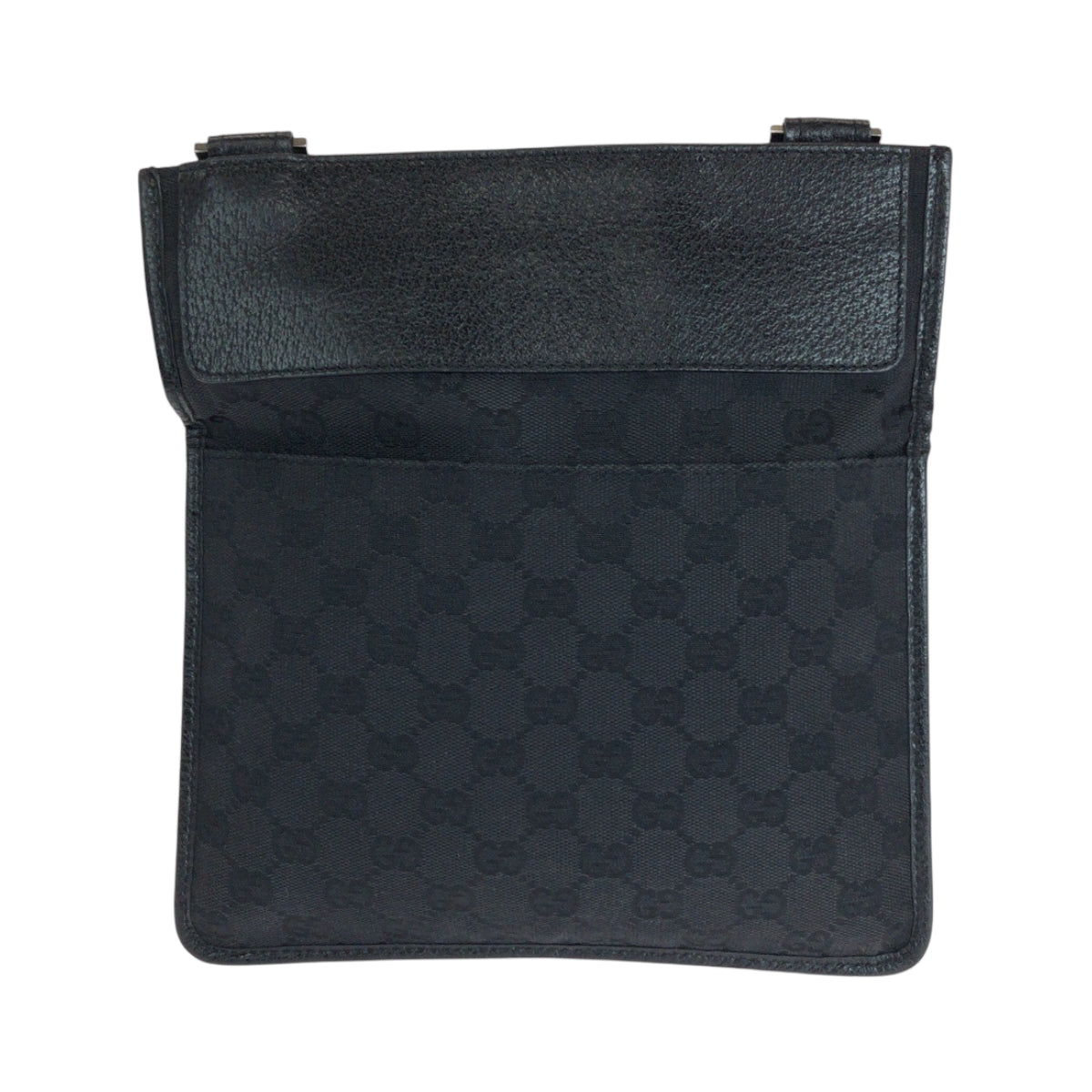 GUCCI Shoulder Bag 27639 GG canvas Black SilverMetal Shoulder Bag pochette mens