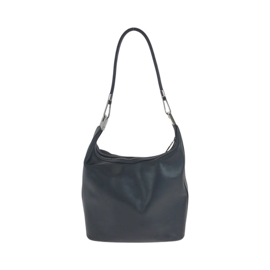 GUCCI Shoulder Bag 001 3814 002122 leather Black SilverMetal Hobo One Shoulder Bag Women