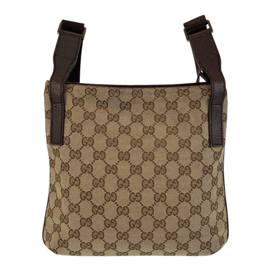 GUCCI Shoulder Bag 122793 GG canvas, leather Brown beige Shoulder Bag Messenger bag Women
