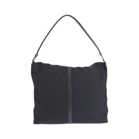 GUCCI Shoulder Bag 001 3355 Nylon Black SilverMetal One Shoulder Bag Jackie Women