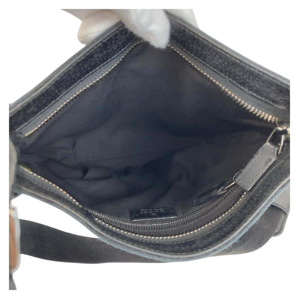GUCCI Shoulder Bag 122793 GG canvas, leather Black black Shoulder Bag Messenger bag Women