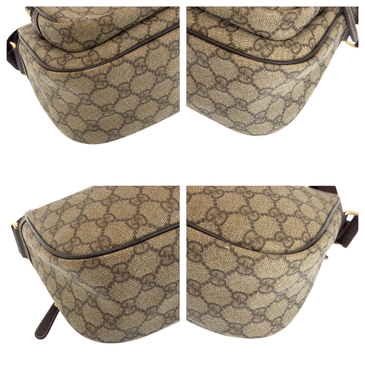 GUCCI Shoulder Bag 246861 GG Supreme Canvas Brown Beige SilverMetal Shoulder Bag Messenger bag Women