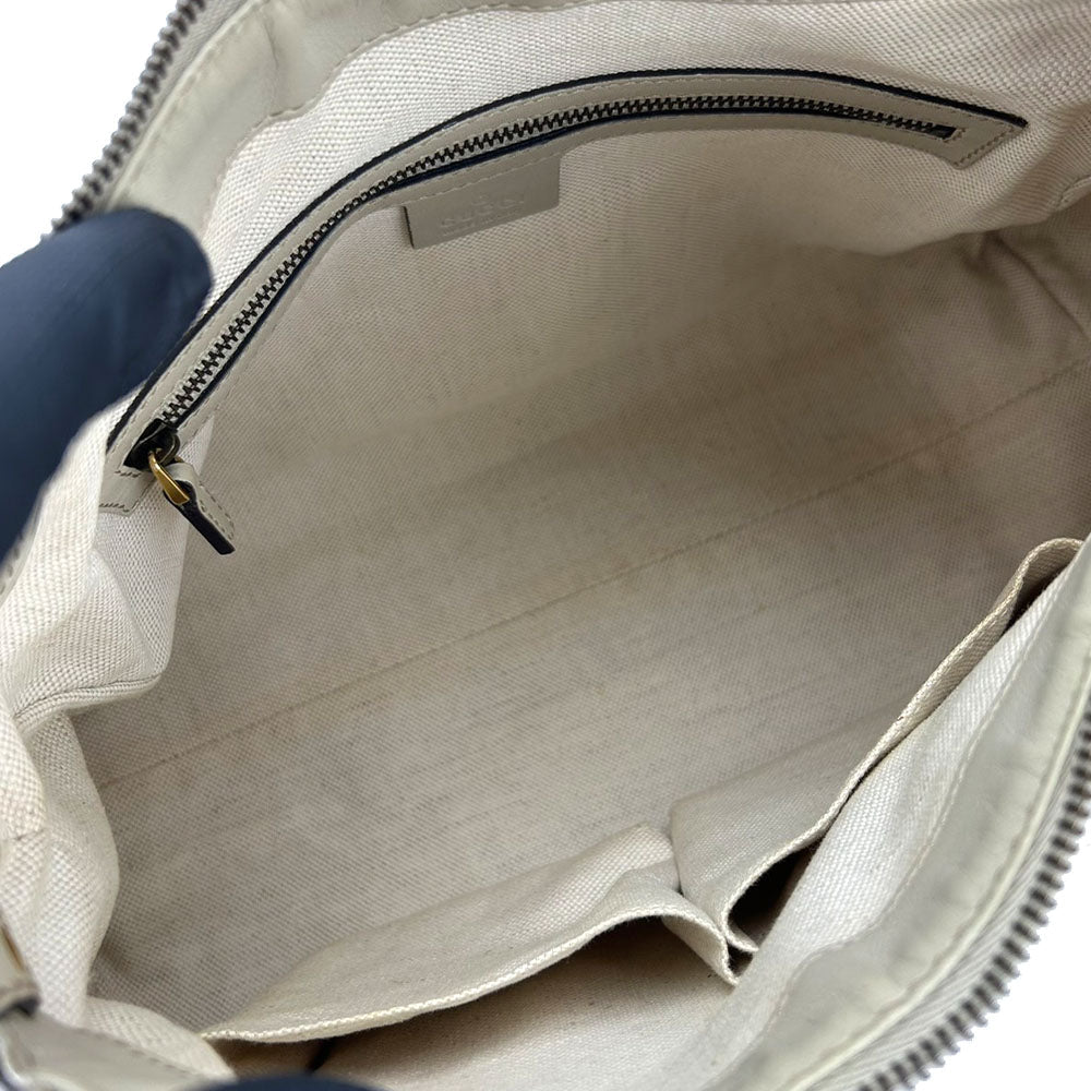 GUCCI Shoulder Bag 282298 GG canvas, leather beige Women