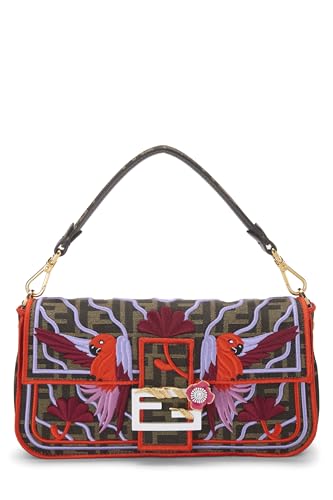 Fendi, Multicolor Embroidered Convertible Baguette Medium, Multi