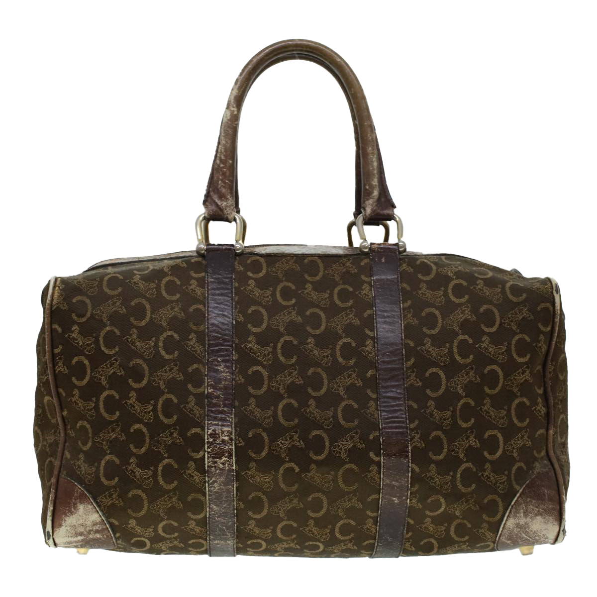 Luxury CELINE C Macadam Canvas Hand Bag Brown 41261