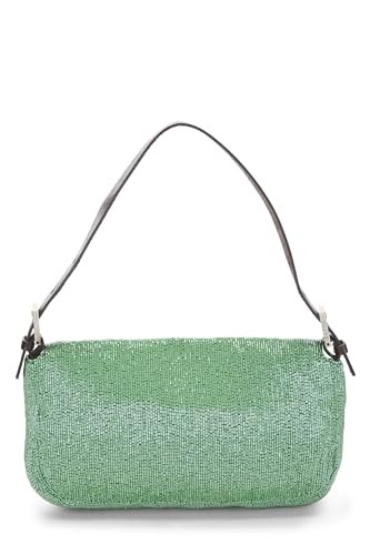 Fendi, Green Beaded Baguette, Green