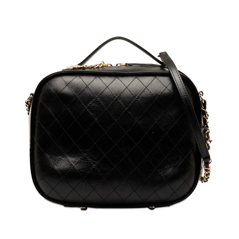 Chanel Bicolore Chain Handbag Black G Leather Chanel