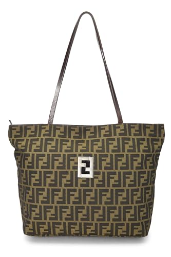 Fendi, Brown Zucca Nylon Tote, Brown