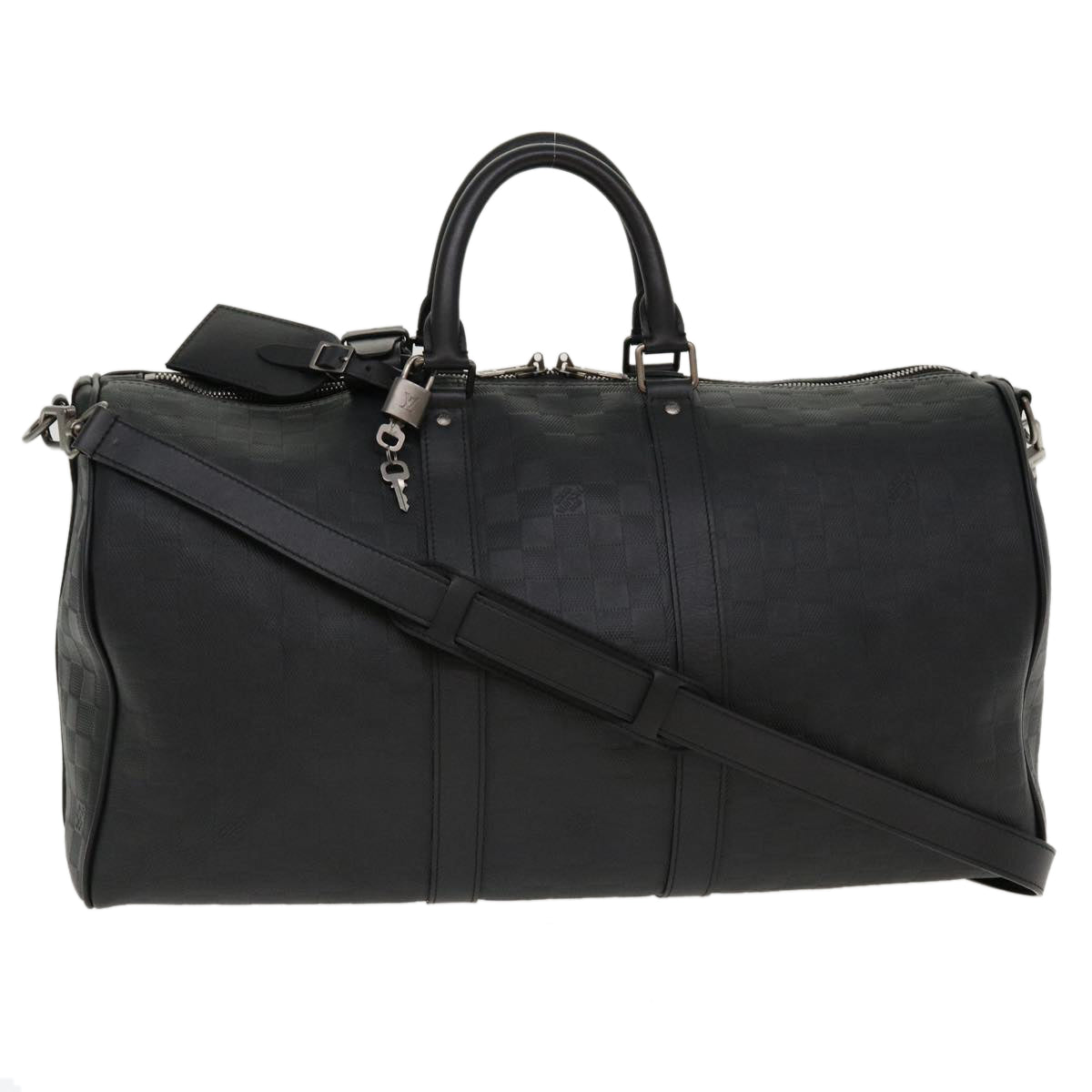 LOUIS VUITTON Damier Infini Keepall Bandouliere 45 Boston Bag N41145 LV 42163