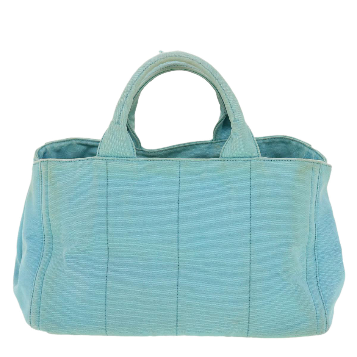 PRADA Bijoux Canapa Hand Bag Canvas 2way Light Blue Auth