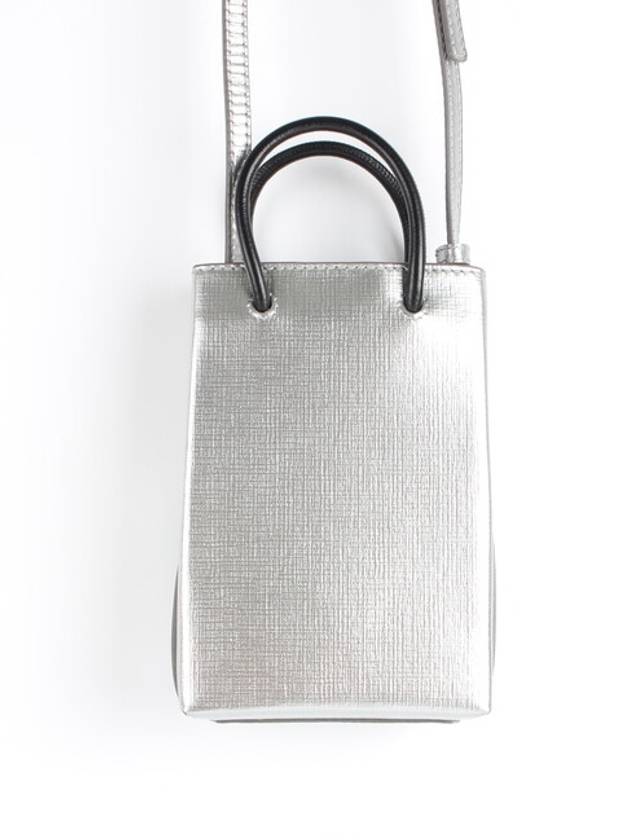 Luxury Balenciaga Trending 2026 Phone holder cross bag silver