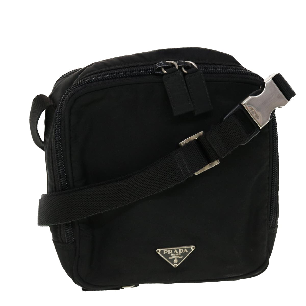 Prada Shoulder Bag Nylon 3way Black