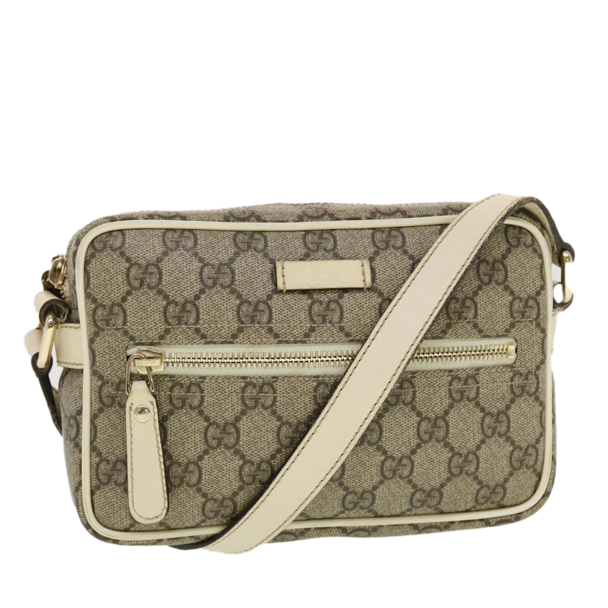 Gucci Leather Canvas Shoulder Bag