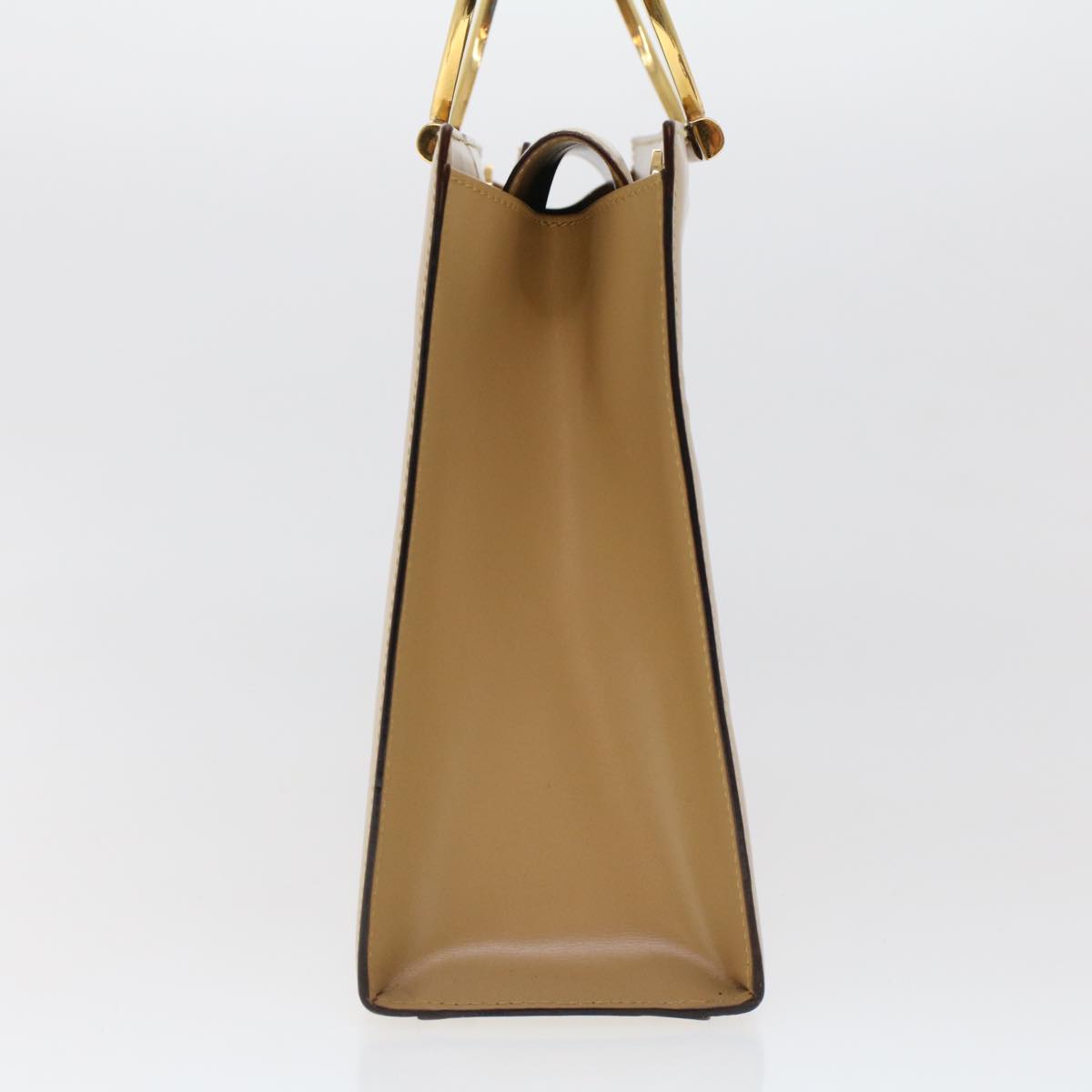 Luxury CELINE Hand Bag Leather 2way Beige 43929