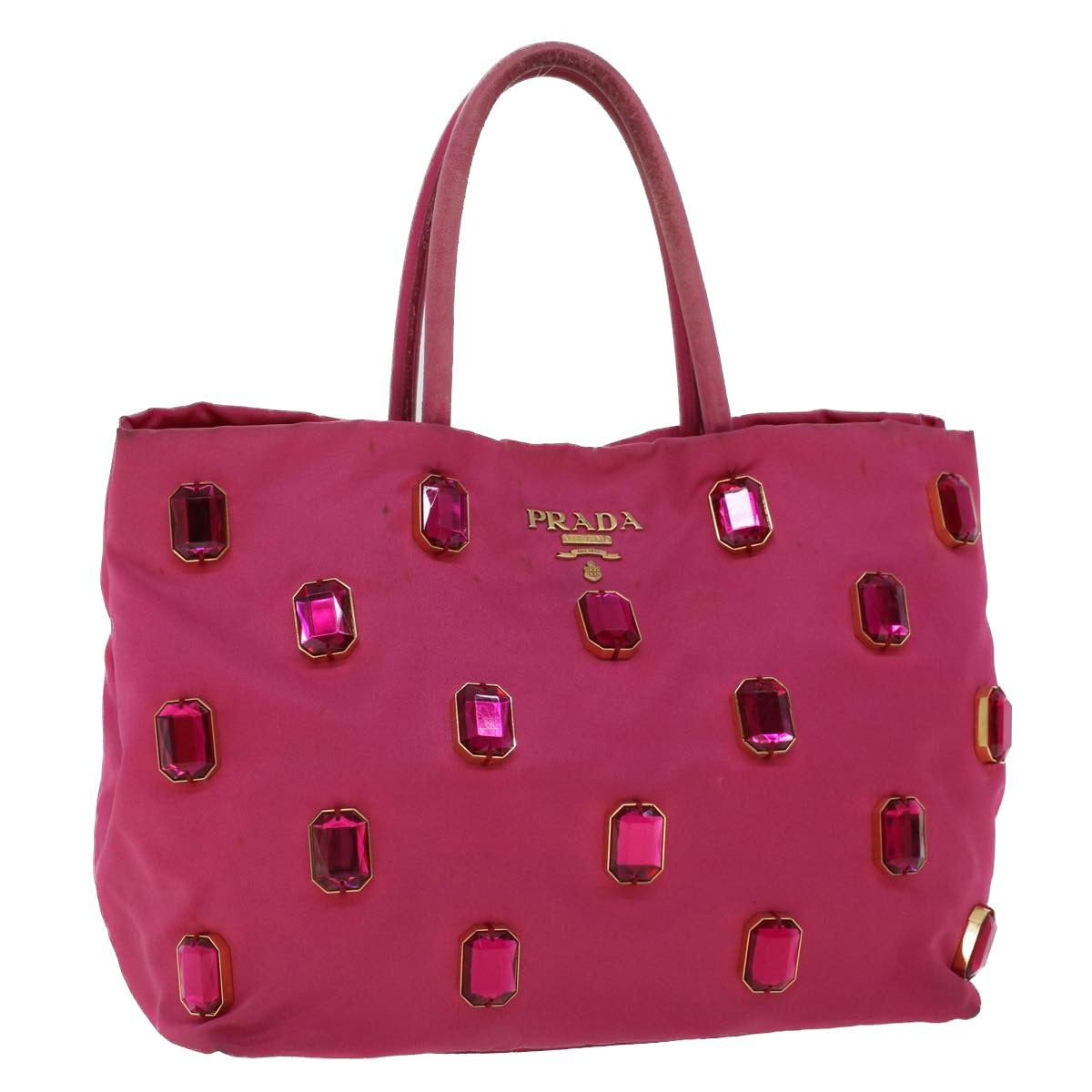 Prada Tote Bag Nylon Pink