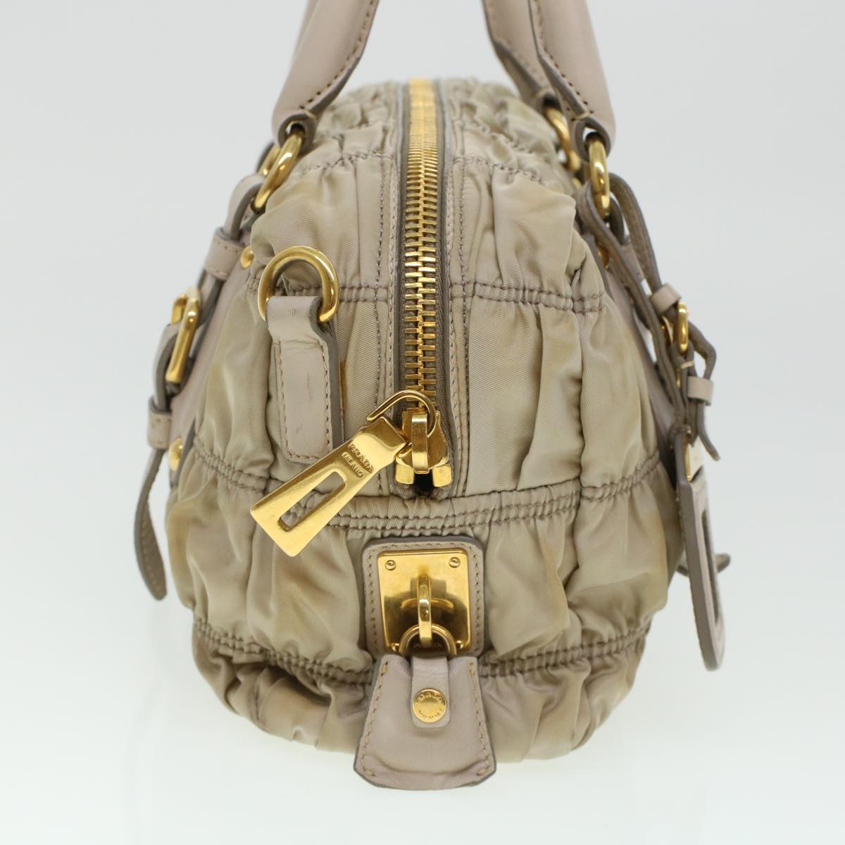 Prada Hand Bag Nylon 2way Shoulder Bag Khaki