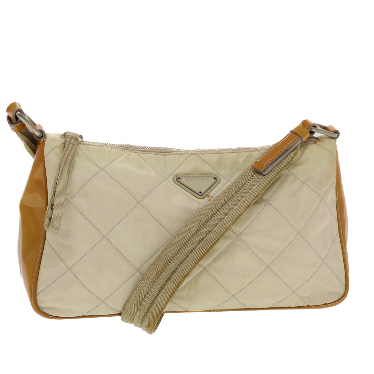 Prada Shoulder Bag Nylon Beige