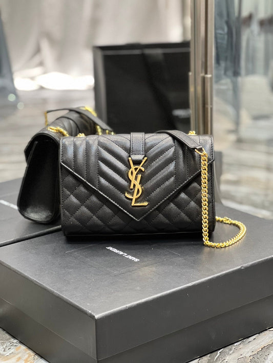 Yves Saint Laurent Small Bag Black In Mix Matelasse