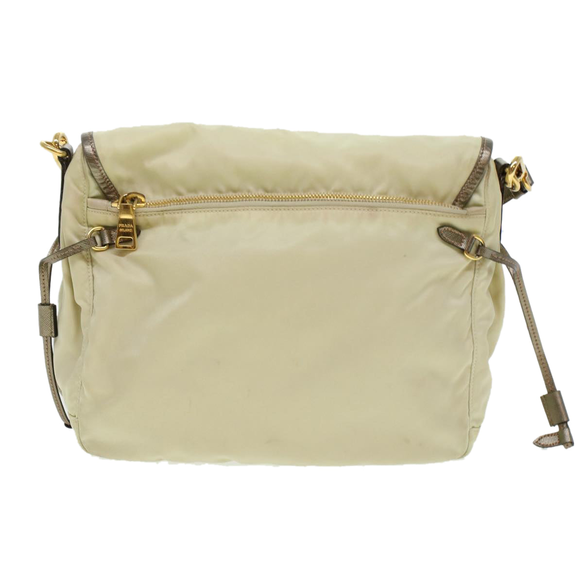 Prada Shoulder Bag Nylon Beige