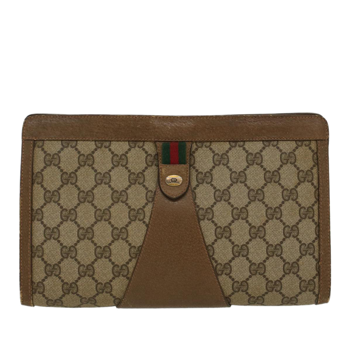 Gucci Leather Canvas Shoulder Bag