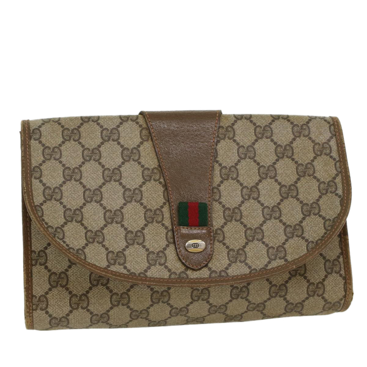 Gucci Leather Canvas Shoulder Bag