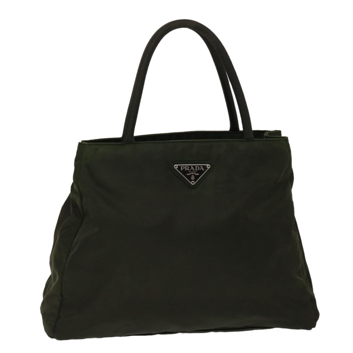 PRADA Hand Bag Nylon Khaki Auth