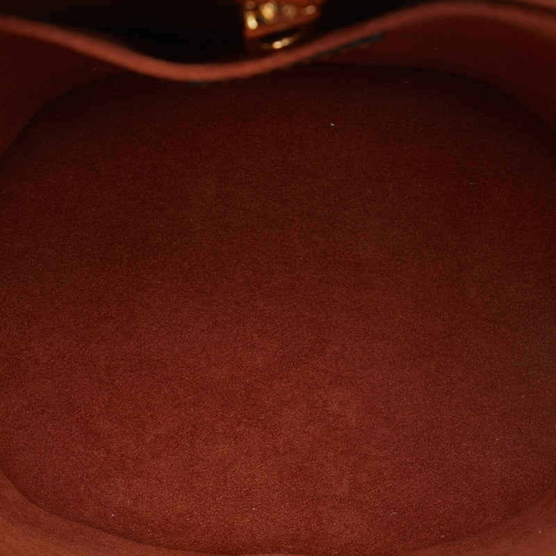 Louis Vuitton Bucket Handbag 2WAY M59962 Natural Brown Leather Raffia Louis Vuitton