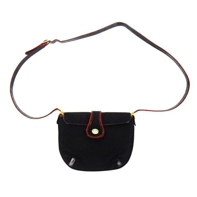 Gucci Envelope Leather Canvas Shoulder Bag