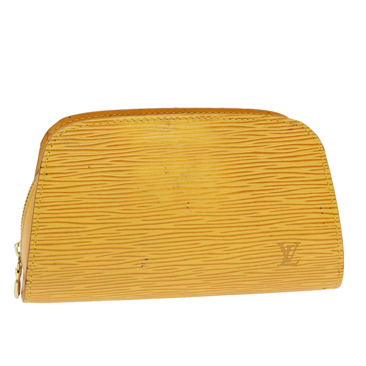 LOUIS VUITTON Epi Dauphine PM Pouch Yellow M48449 LV Auth 47174