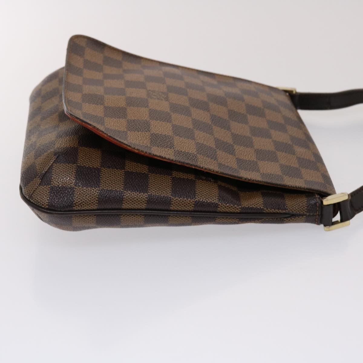 LOUIS VUITTON Damier Ebene Mtte Salsa Long Shoulder Bag N51300 LV Auth 47511
