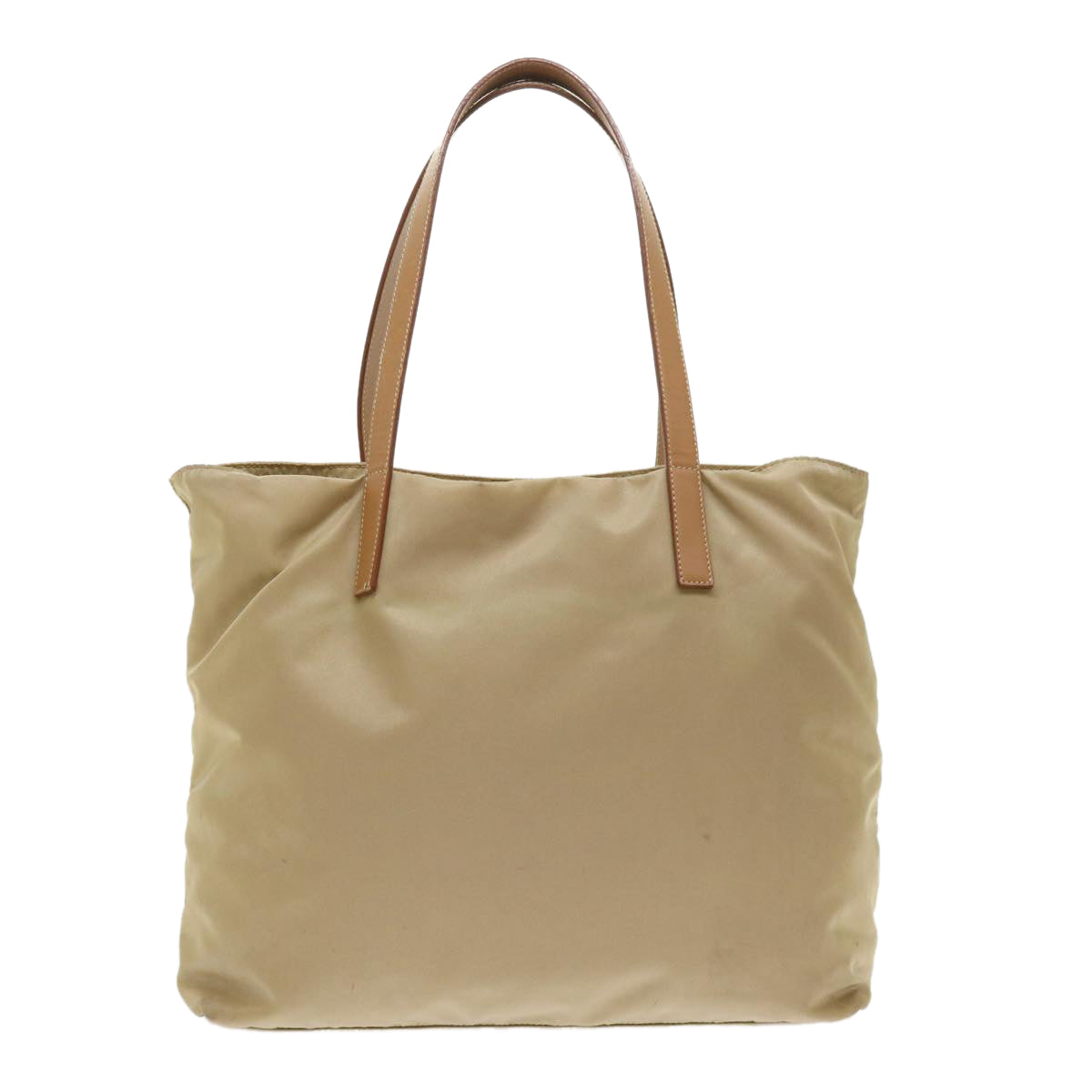 PRADA Shoulder Bag Nylon Beige Auth