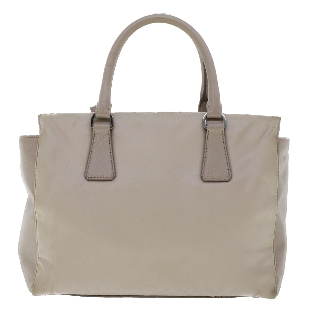 Prada Hand Bag Nylon Leather Gray
