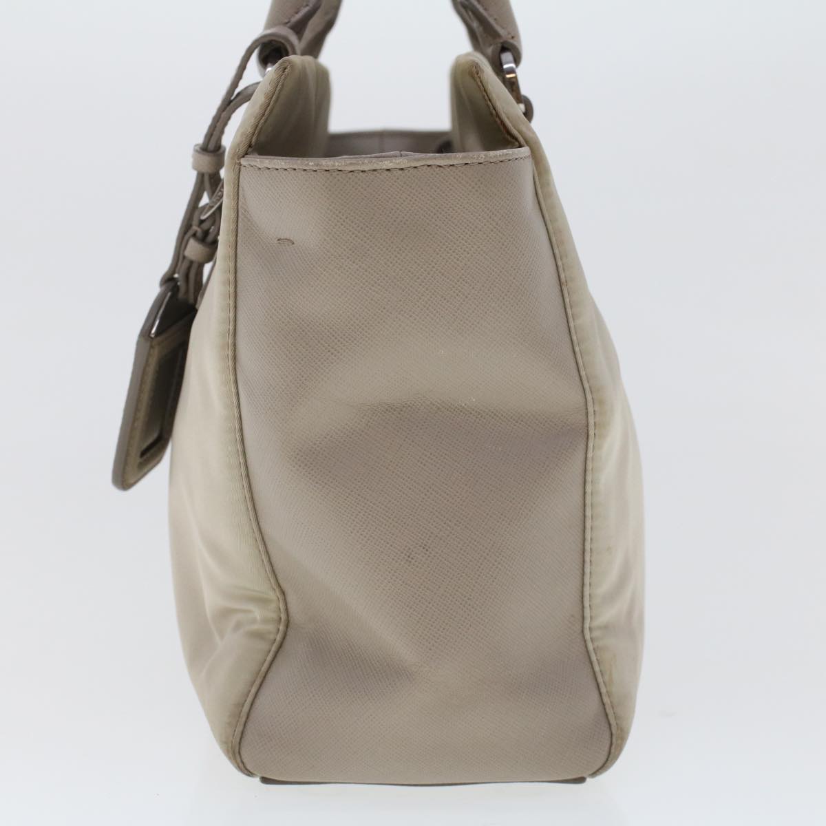 Prada Hand Bag Nylon Leather Gray