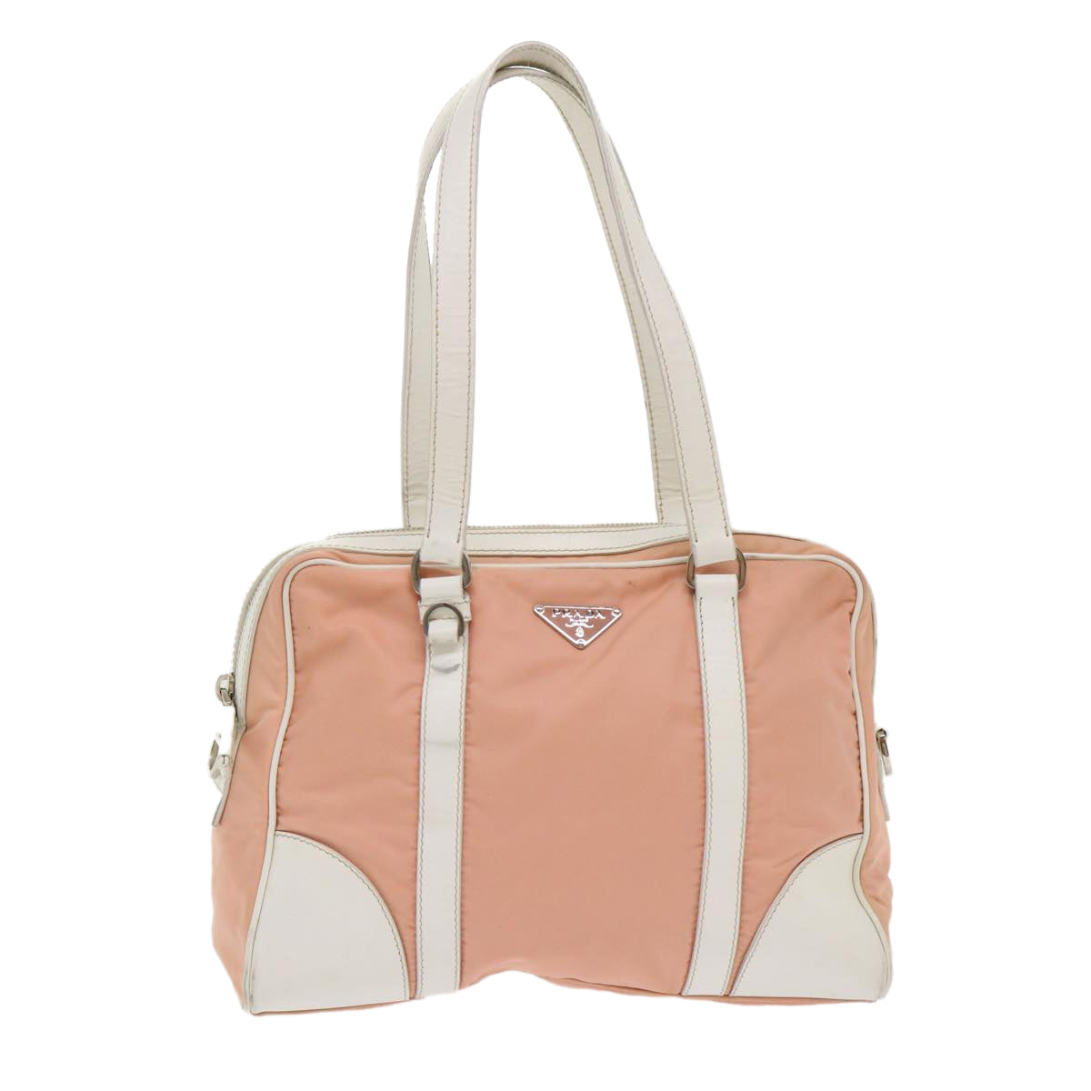 Prada Hand Bag Nylon Leather Pink